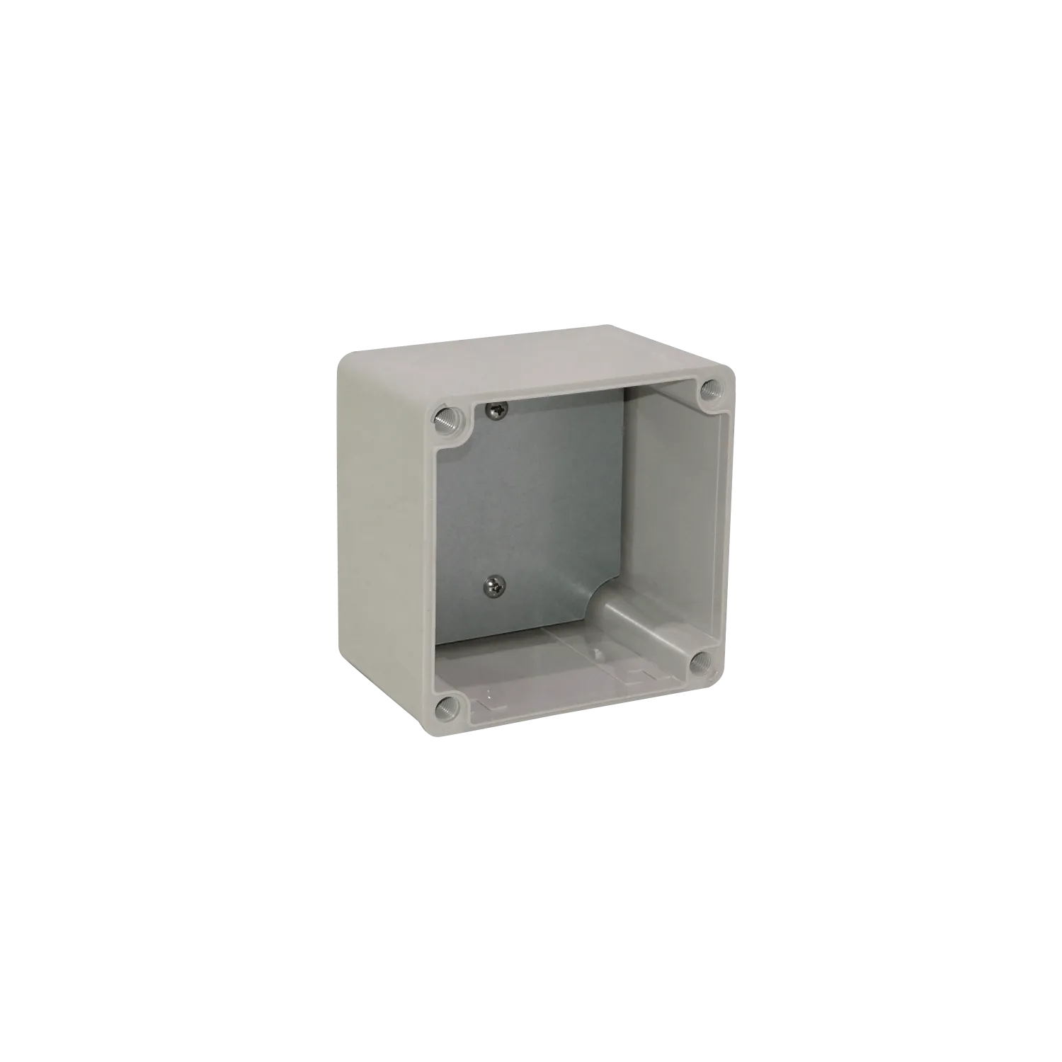 Caja ABS Tibox TJ-AT-1212 125x125x100mm IP66 tapa transparente con placa aluminio 1