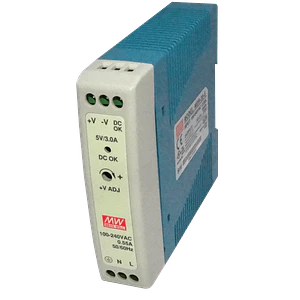 MEANWELL 5VDC 15W 3A Ajustable Ancho-24mm Riel-DIN Fuente-Poder