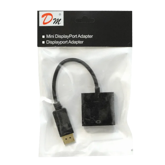 Adaptador HDMI Hembra a DisplayPort Macho, 1080p, 15cm, Negro 1