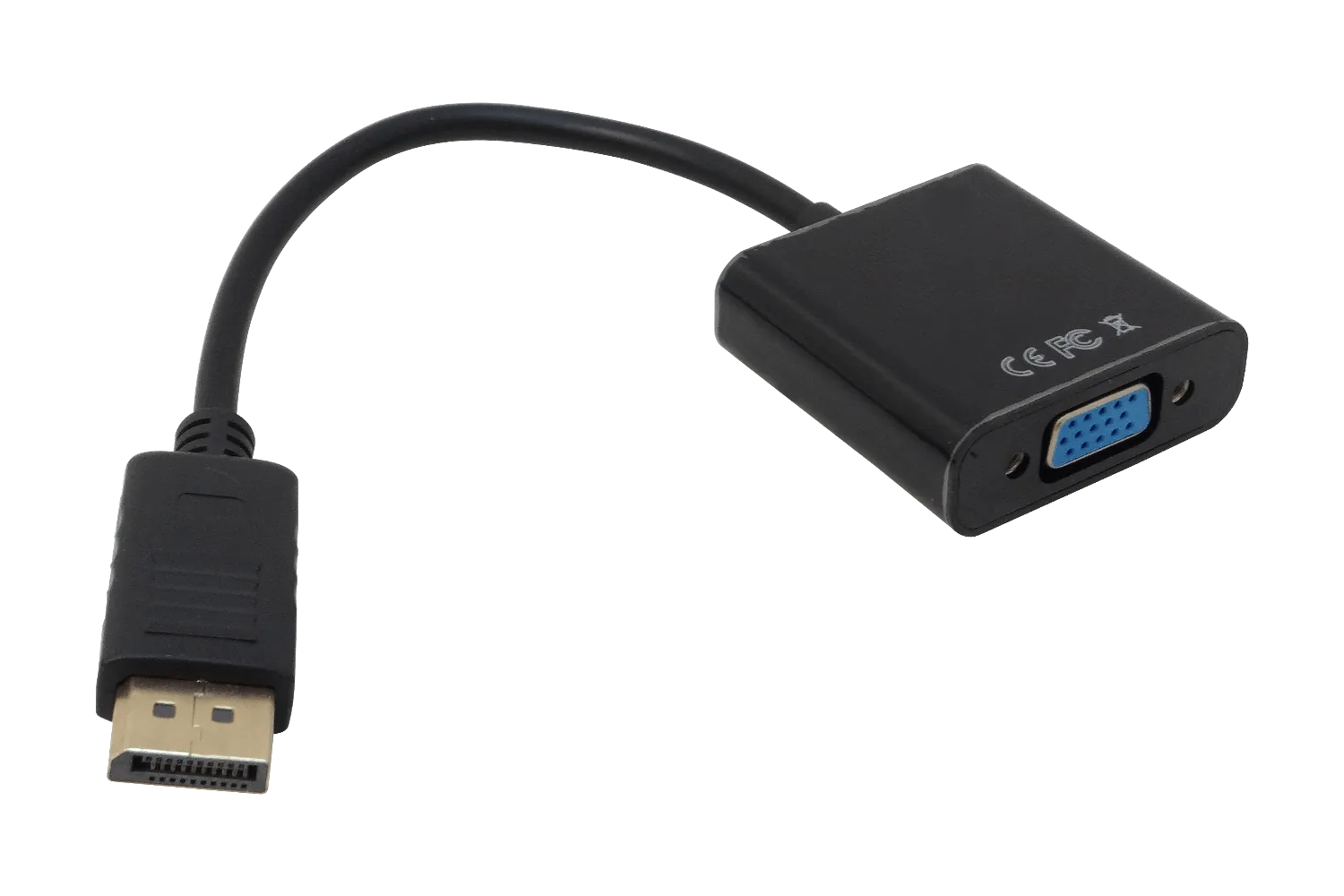 DisplayPort/DP-M a VGA-H Negro 15cm Adaptador Convertidor Video 1