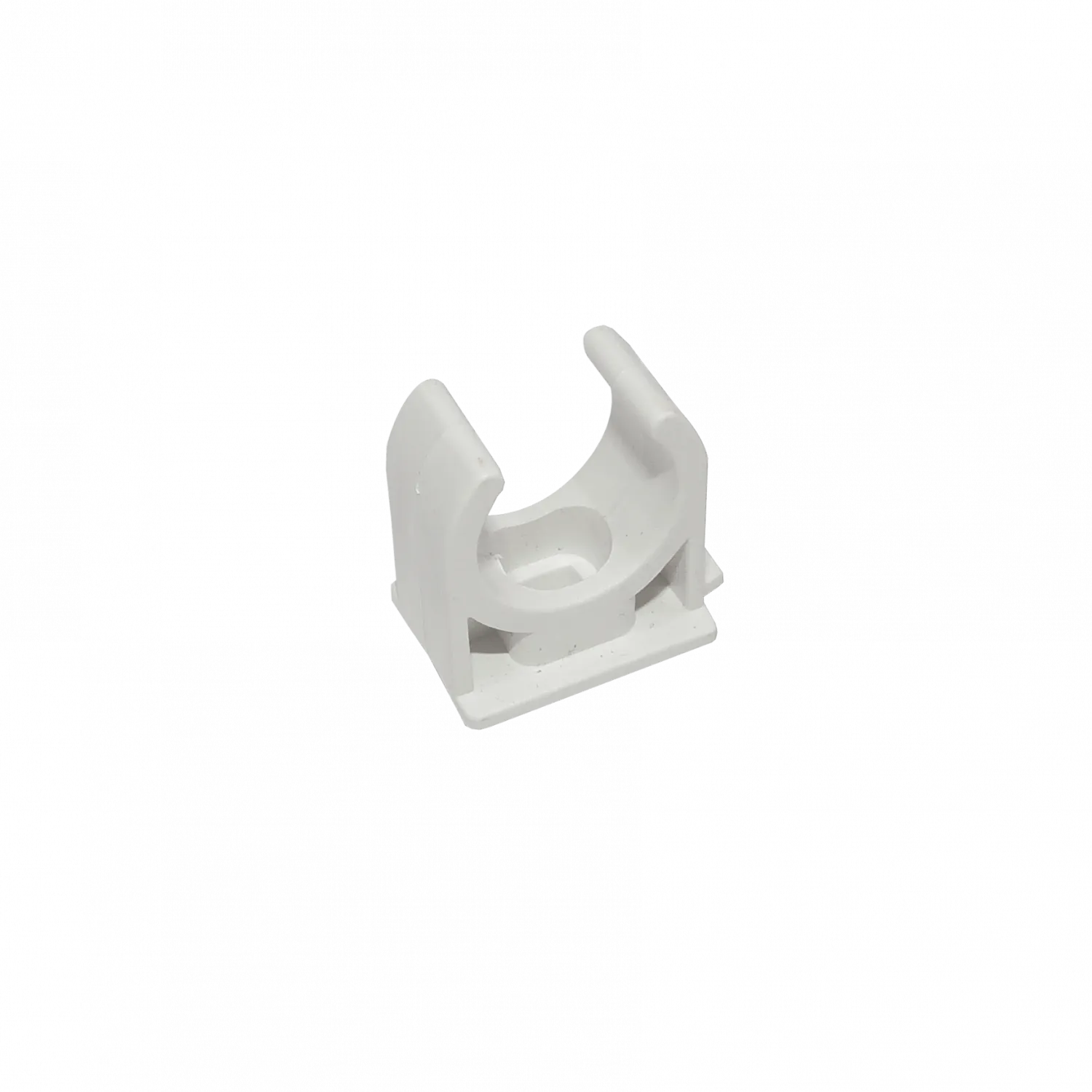 Abrazadera soporte LinkChip PVC16-A 16mm para tubo PVC blanco con tornillo 1