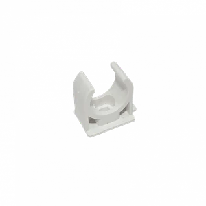 Abrazadera soporte LinkChip PVC16-A 16mm para tubo PVC blanco con tornillo