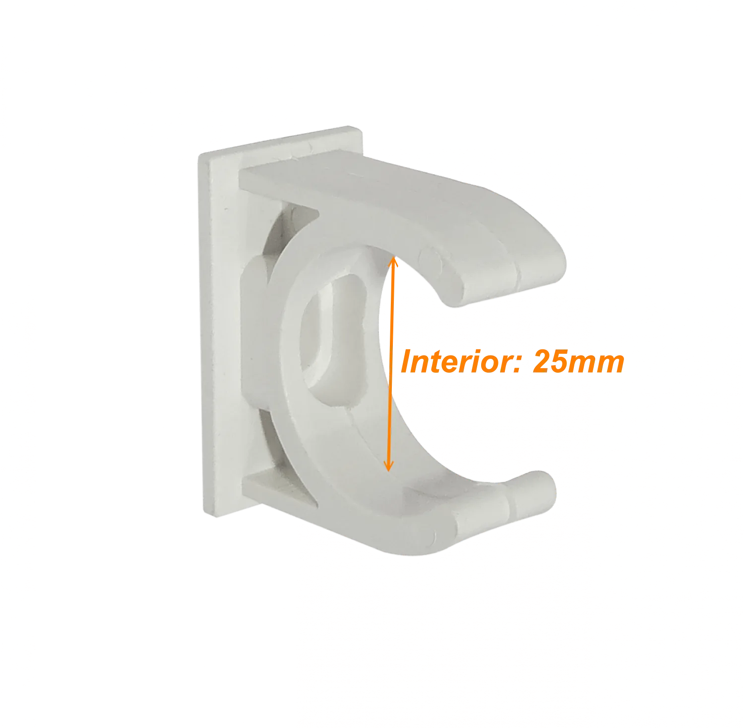 LINKCHIP 25mm Soporte Fijacion Abrazadera p/Tubo PVC Blanco Tornillo 1