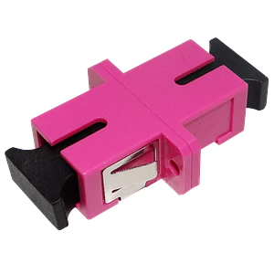 SC-SC Fucsia OM4 SX-Simplex Copla p/Fibra Adaptador p/Cabecera-CL/Caja
