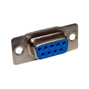 Conector Serial DB9-H Hembra 9 Pines D-Sub Soldable, 31mm, Requiere Capucha, Color Plateado