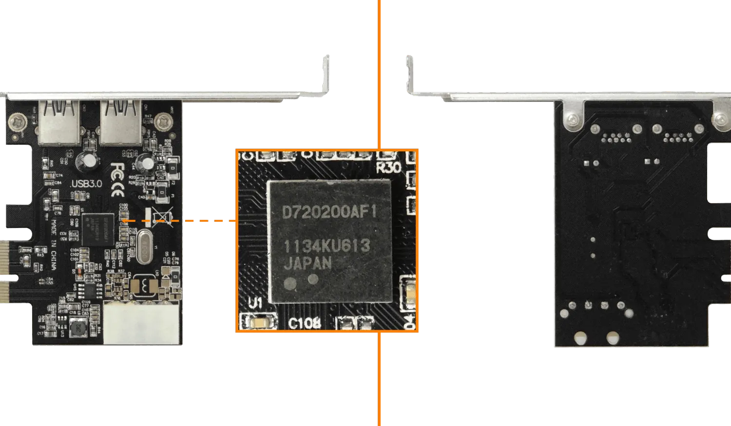 Tarjeta PCIe x1 2 Puertos USB 3.0 Interna 1