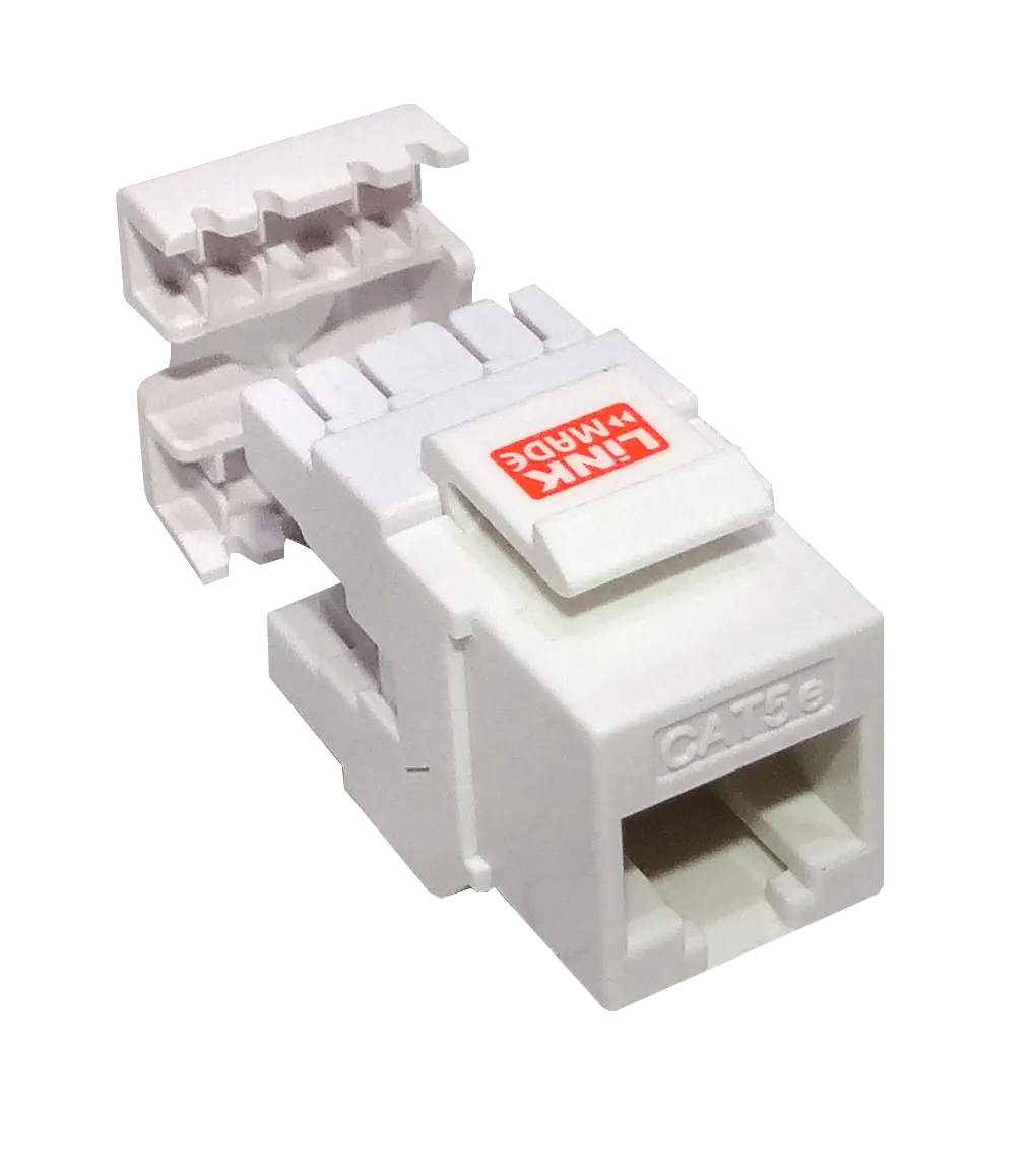 Faceplate Keystone Cat5E LINKMADE KP5WL-1 Blanco 180 U UTP Punchable Herramienta 1