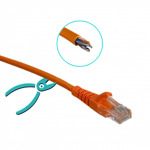 Cable Patch LINKMADE Cat5e 5mt Naranjo LSZH Inyectado Multifilar