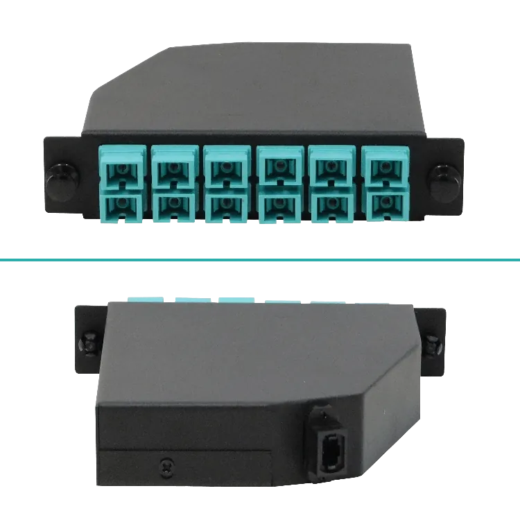 Cassette de Fibra Óptica Pre-conectorizado OM3 12-SC a 1-MPO/M para Panel 1U - CASCOM3 1