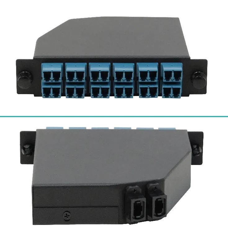 Cassette de Fibra Óptica Pre-conectorizado SM 24-LC a 2-MPO/M para Panel 1U - CALCSM 1
