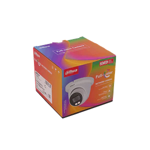 Cámara Domo Dahua 4MP Full Color Fijo 2.8mm PoE IR30m IP67 MicroSD WizSense