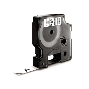 DYMO 12mm Negro en Fondo Blanco Cinta 7mt D1-Label Cassette