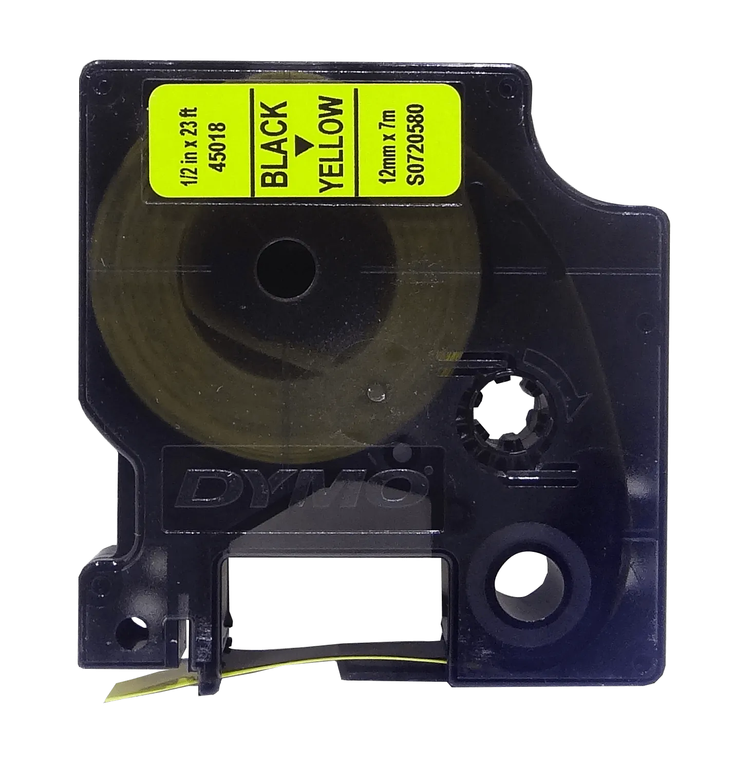 DYMO 12mm Negro en Fondo Amarillo Cinta 7mt D1-Label Cassette 1
