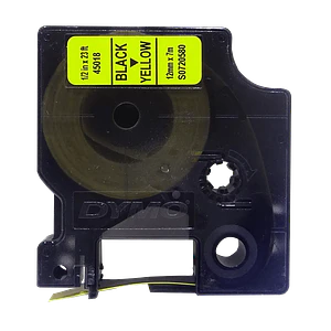 DYMO 12mm Negro en Fondo Amarillo Cinta 7mt D1-Label Cassette