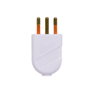 KALOP 2P+T Blanco 10A SEC-60477 Enchufe Macho Volante c/Tierra KL44404