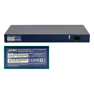 PLANET 24-1000 4-SFP Console Switch Admin Rack 28-port GS-4210-24T4S