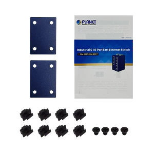 PLANET 8-100 Switch Industrial Riel-DIN no-Admin req/12-48VDC/24VAC