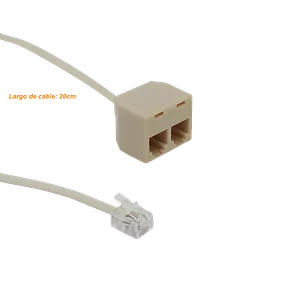 Y 2-RJ11-Hembra 1-RJ11-Macho 6P4C RJ14