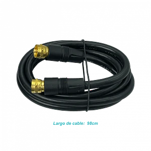 Cable RG59 Coaxial MACROTEL F-M F-M, 1 Metro, Color Negro
