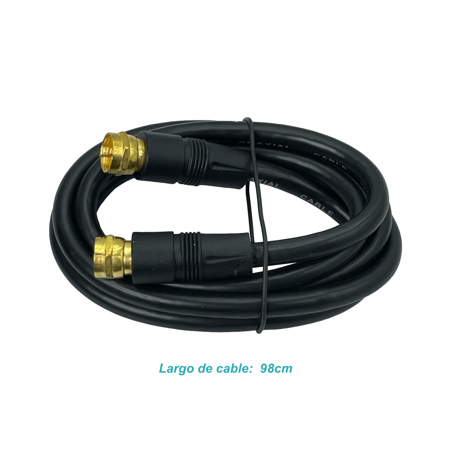 Cable RG59 Coaxial MACROTEL F-M F-M, 1 Metro, Color Negro 1