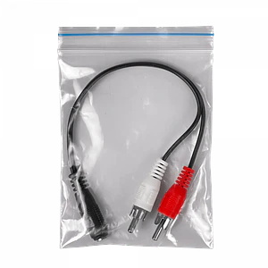 Cable de Audio 2 RCA Macho a 1 Jack 3.5mm Hembra, 0.5m, Plug Estéreo