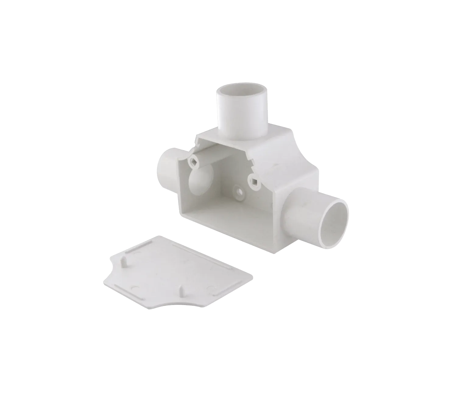 LINKCHIP 25mm Tee con Tapa para Tubo PVC Blanco Derivacion en T 1