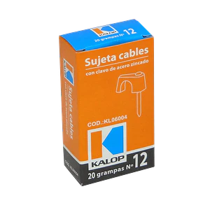 KALOP 20-UN Nº12 Gris 7,5x11mm Clavo-16x2,25mm Zincado Sujeta-Cable