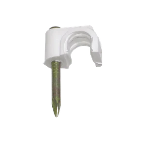 KALOP 50-UN C6 Blanca 6x6mm Clavo-15x2mm Zincado Sujeta-Cable Coaxial