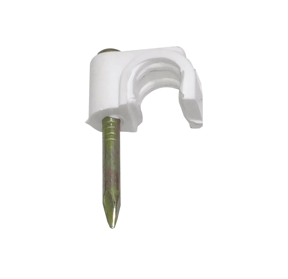 KALOP 50-UN C6 Blanca 6x6mm Clavo-15x2mm Zincado Sujeta-Cable Coaxial 1