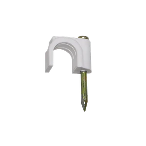 KALOP 50-UN C8 Blanca 8x8mm Clavo-12x2mm Zincado Sujeta-Cable Coaxial