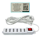 KALOP 5mt 6-IH Alargador Blanco 10A Zapatilla Piloto-Interrupt KL50234 - Miniatura 1