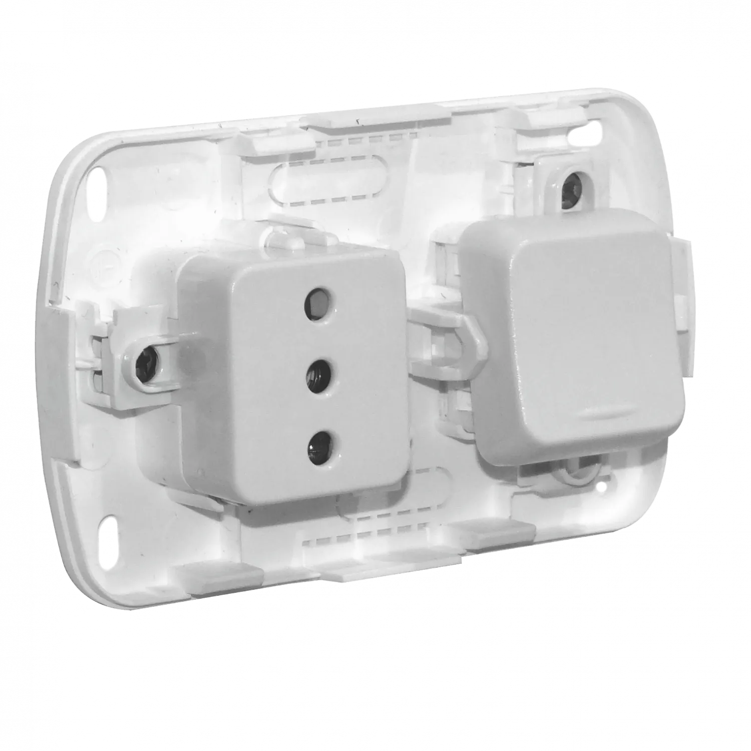 KALOP Interruptor Enchufe Sobrepuesto Blanco con-Tierra Tekna KS39674 1
