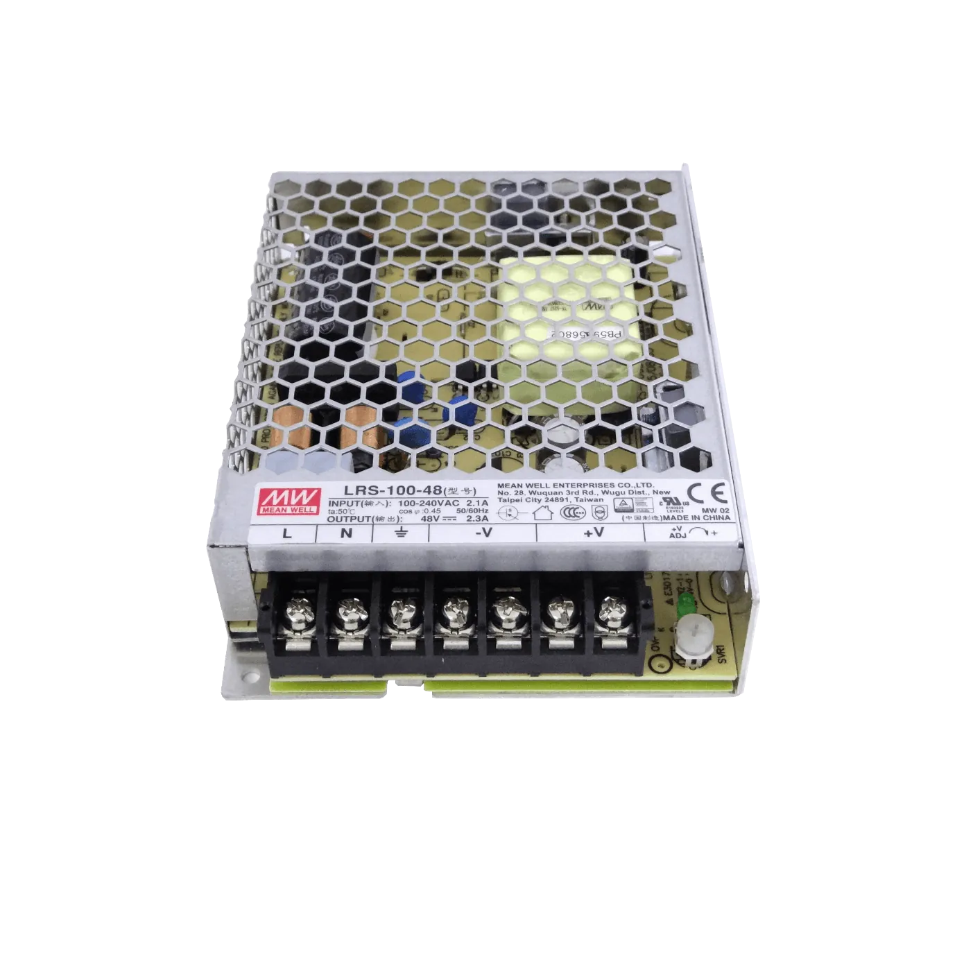 MEANWELL 110W 48V 2,3A Open-Frame Fuente-Poder 100-240VAC Ajustable 1