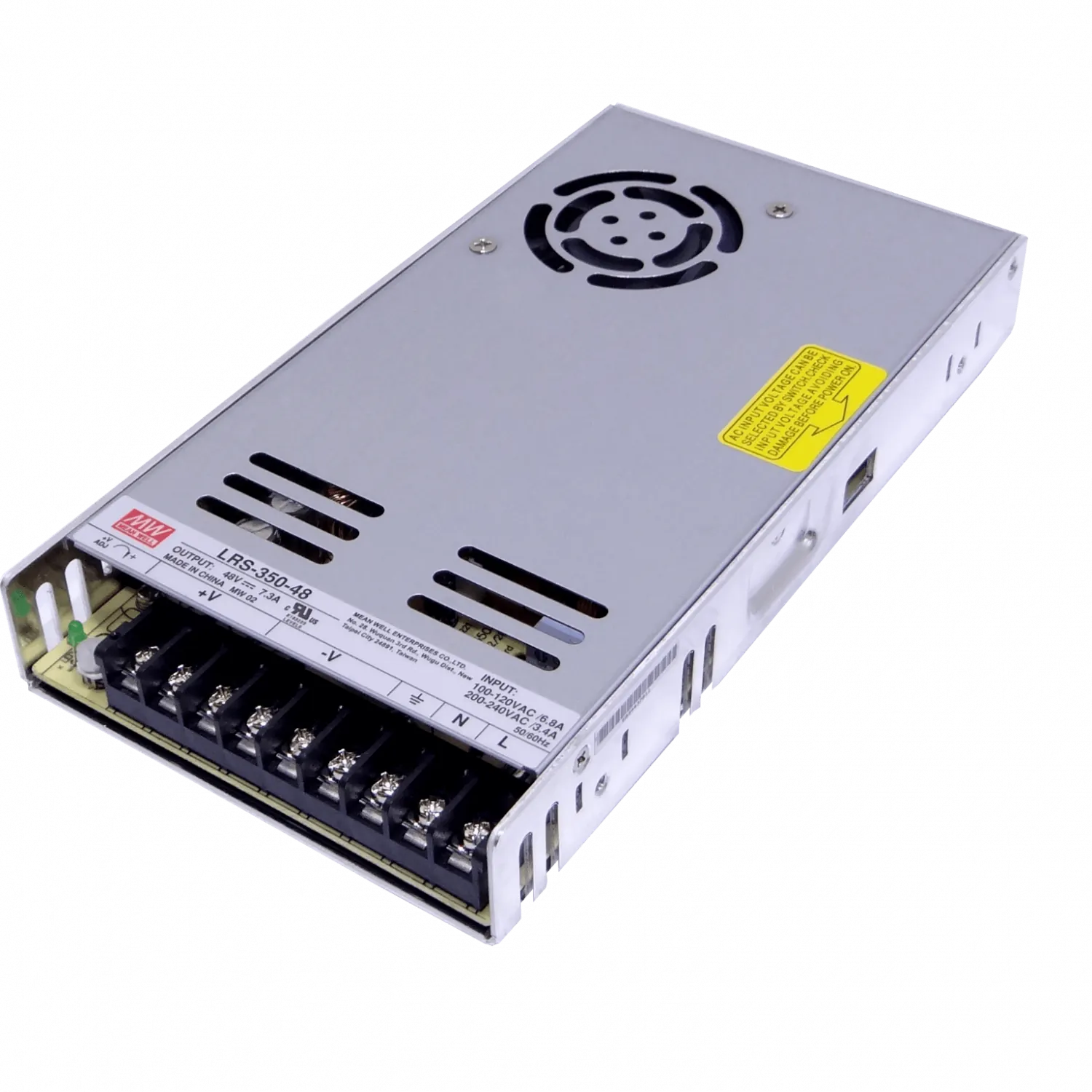 MEANWELL 350W 48V 7,3A Ajust. Metalica Regleta Fuente Poder c/Vent. 1