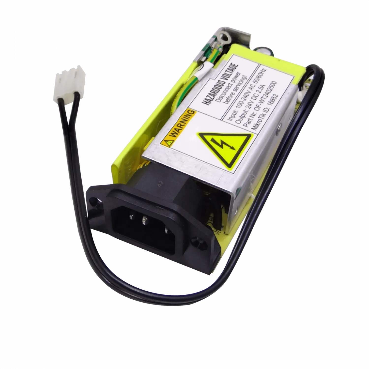 Fuente de Poder de Repuesto MikroTik F24-W60R - 24V 2.5A 60W con Conector C14 1