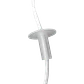 Blanco Plastico Diameto int7,6/10mm para pasar Cable por muro-26mm - Miniatura 1