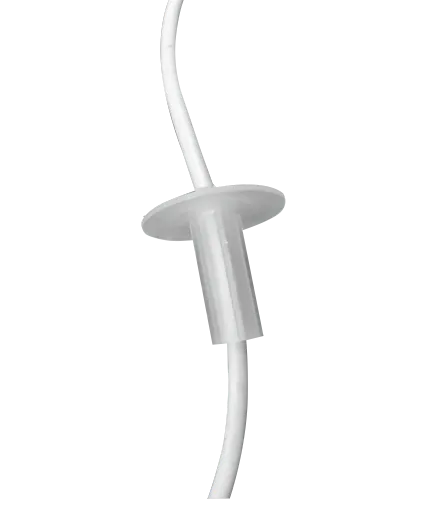 Blanco Plastico Diameto int7,6/10mm para pasar Cable por muro-26mm 1