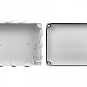Caja Estanca Blanca IP55 12-Conos 4-Tornillos, 255x200x80mm