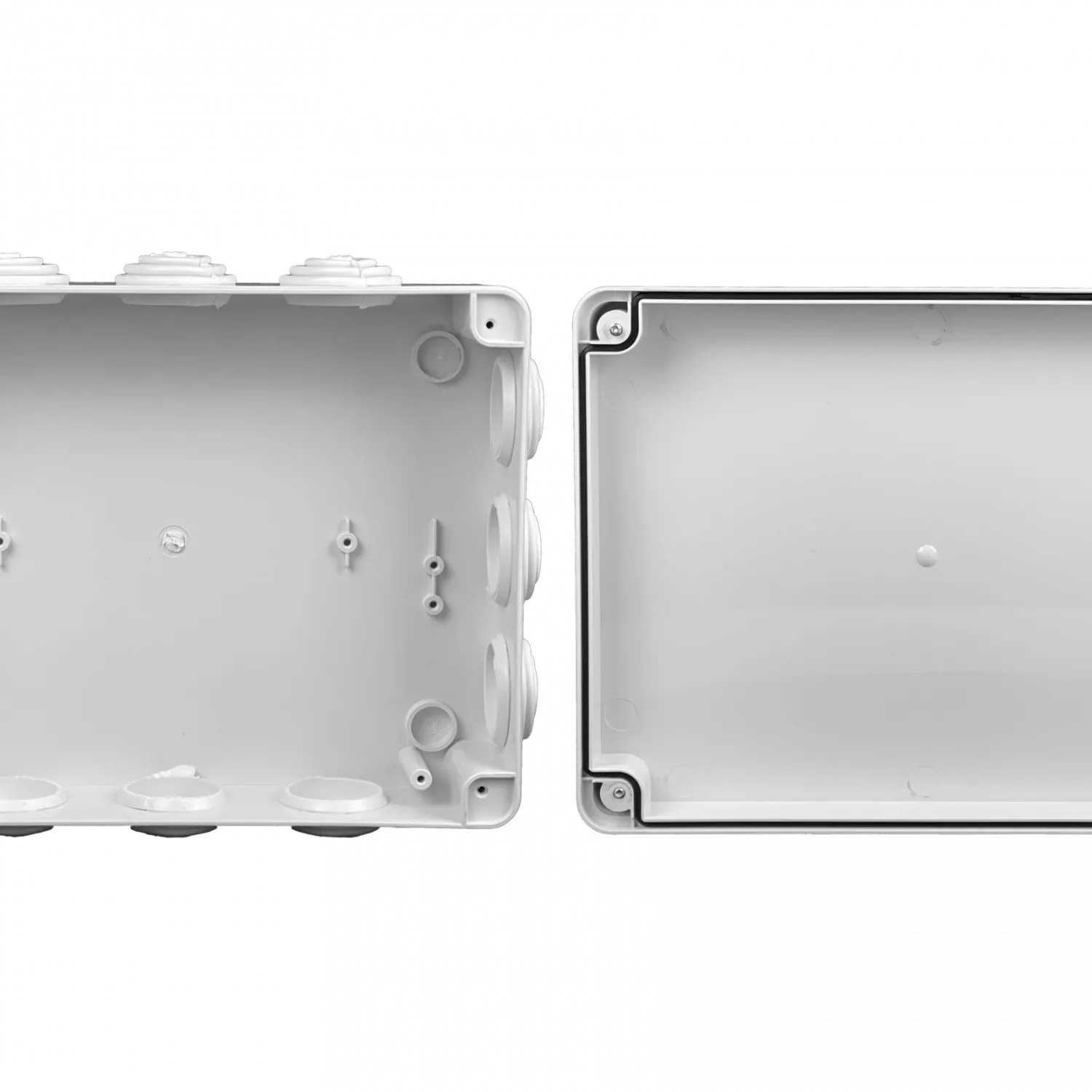 Caja Estanca Blanca IP55 12-Conos 4-Tornillos, 255x200x80mm 1