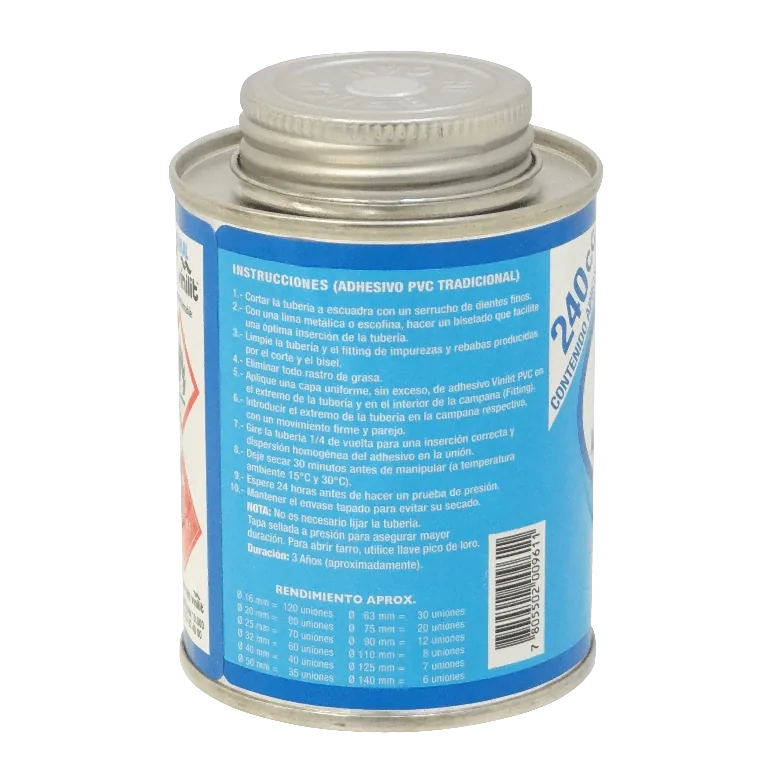 VINILIT 240cc Tarro Adhesivo PVC 120x16mm 70x25mm incluye-aplicador 1