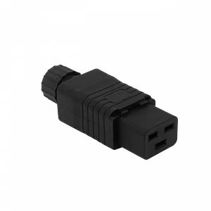 Enchufe Hembra C19 Volante 16A Negro para UPS de alta potencia