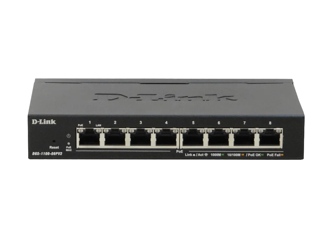 Switch Gestionable D-Link DGS-1100V2, 8 Puertos, Interfaz Web, 16Gbit/s, QoS 1