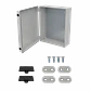 Tablero Estanco 400x500x200 mm, IP66, Plastico Gris con Placa, KG-4050  - Miniatura 1