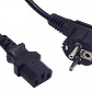 1,2-1,8mt Schuko-Macho C13-Hembra Cable Poder Negro 6A 3x0,75mm2 - Miniatura 1