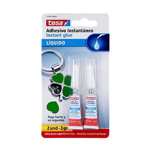 TESA Pegamento Gel 2x3gr Adhesivo instantaneo Universal