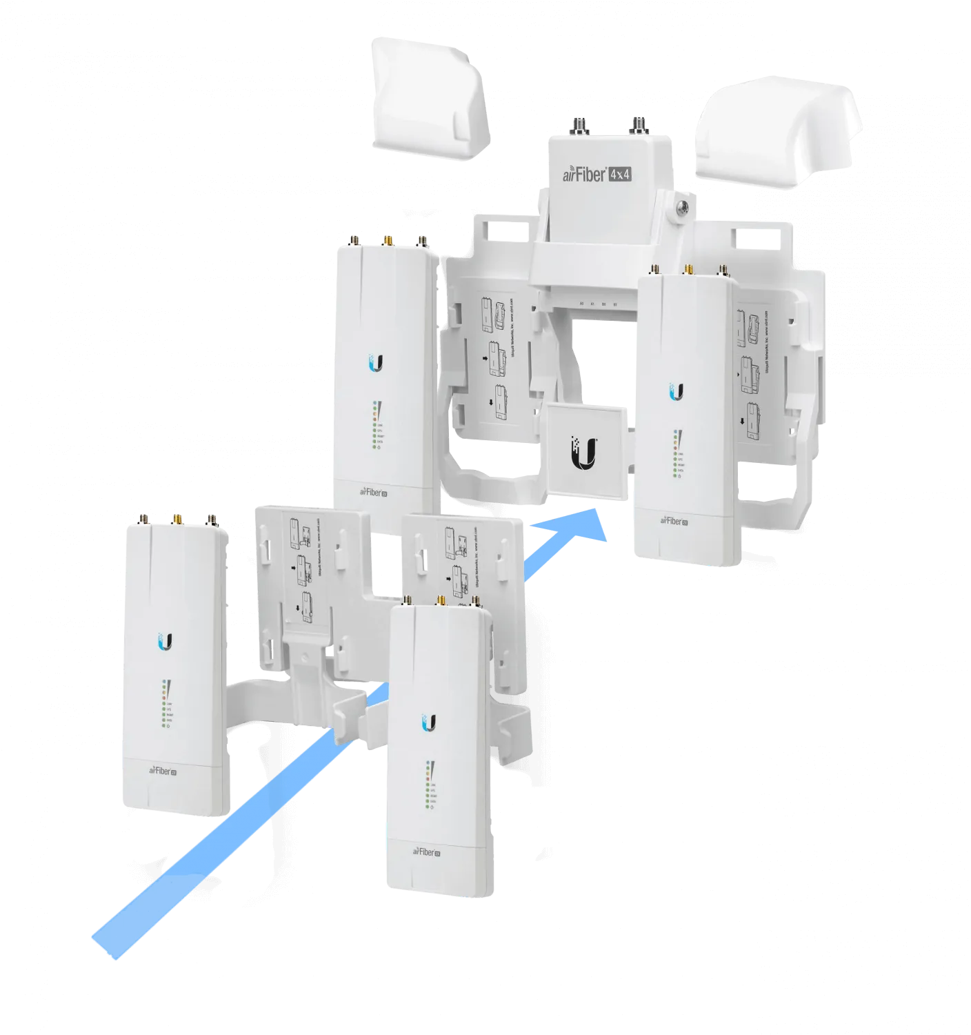 Multiplicador de Puertos para Antenas airFiber, MIMO Avanzado Ubiquiti AF-MPx8 1