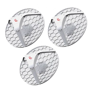 Antena de Red Inalámbrica MikroTik LHG 5 - 5 GHz, 24.5 dBi, Dual Chain, 3 Unidades