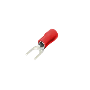 Horquilla-4,3mm 0,5-1,5mm2 100-un Conector Rojo Aislado PVC SV1.25-4