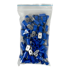 6,35x0,8mm Azul Macho Semi-Aislado Faston 1,5-2,5mm2 100-un PVC