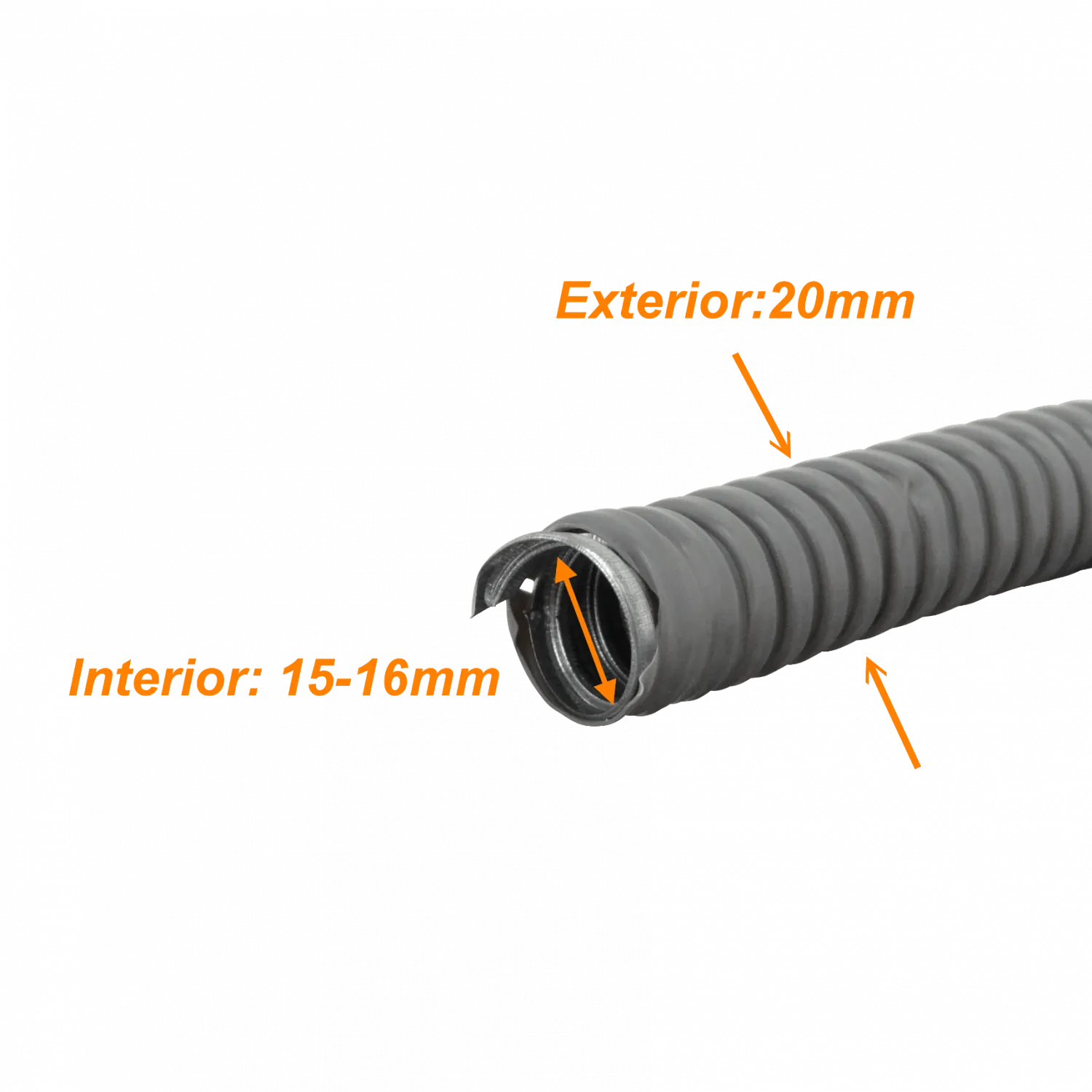 Conduit Flexible Metálico 20 mm, Rollo 50 m, Cubierto PVC (1/2), M20-50 1